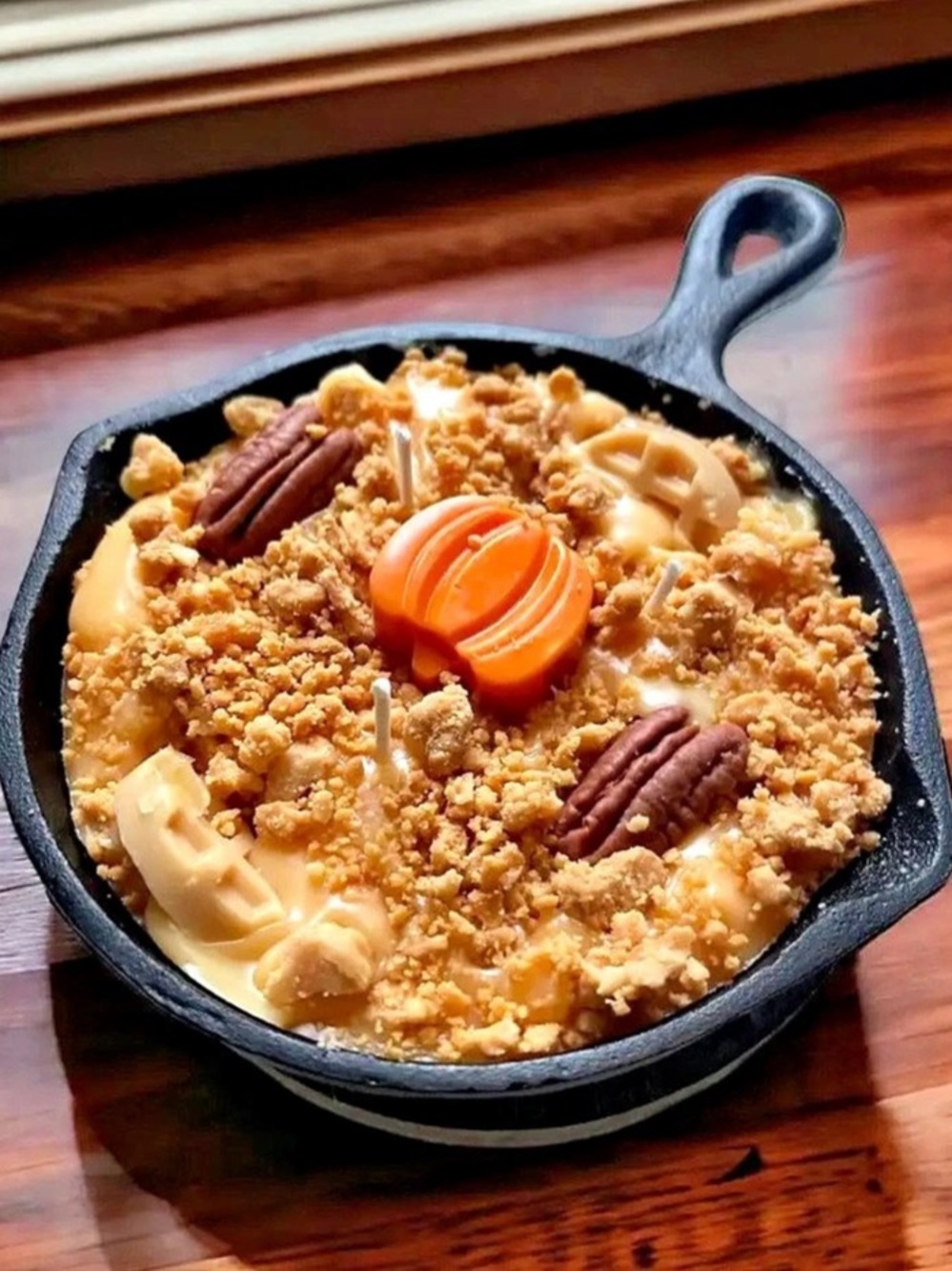 Wicks and Gifts 8 oz. Pumpkin Pecan Waffles Iron Skillet Candle